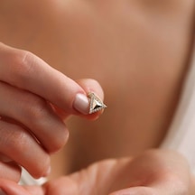 14 Ayar Üçgen Charm Uç Bilezik 1,0 Cm T13235
