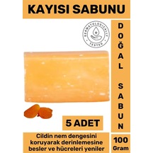Doğal Güzel Kokulu Cilt Besleyici Yenileyici Saç Dökülmesine Karşı Organik Kayısı Sabunu 5 Adet