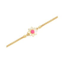 Diamond Line - Gülaylar - Sarı Altın 14 Ayar Çiçek Bileklik Çocuk Standart Sarı Altın