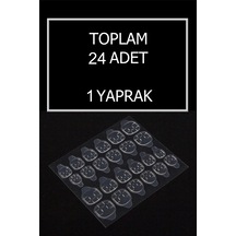 24 Adet Çift Taraflı Yapıştırıcı Bant Cilde Zararsız Takma Tırnak Yapıştırıcı 24adet