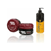M3 Mat Görünümlü Saç Şekillendirici Mat Wax X 3 Adet/ + 400 Ml Tuzsuz Şampuan Hediye