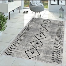 Rovigo Home Dijital Baskı Kaymaz Taban Salon Halısı Rvg1360 Çok Renkli