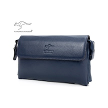 Erkek Hakiki %100 Deri Kartlık Lacivert El Çanta Kangaroo K 9985L