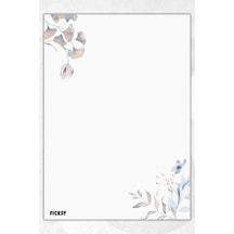 A5 Çiçek Bloknot Çizgisiz Defter - 50 Yaprak - Memopad - Notepad - Not Defteri - Not Kağıdı - 1073 Çok Renkli