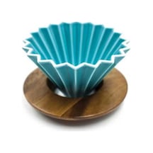 Ahşap Standlı Dripper Turkuaz
