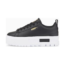 Puma Mayze Leather Kadın Deri Sneaker Black Black
