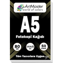 A5 Fotokopi Kağıdı 50 Adet 80 Gr 14,8 X 21cm Artmaster A5 Boy Fotokopi Kağıdı Yazıcı Kağıdı 50 Li