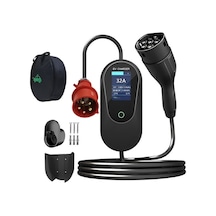 Ev Charger 22kw 32a 3 Fazlı Taşınabilir Ev Şarj Cihazı Tip 2, 5m Kablo, Ip54, Araç Şarj İstasyonu