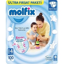 Molfix Bebek Bezi 4 Numara Maxi Ultra Fırsat 100 x 2 2'li