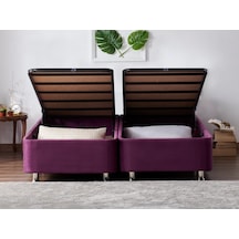 Nironyatak Niron Purple Baza 180X200 Cm Çift Kişilik Sandıklı Mor Kumaş Baza