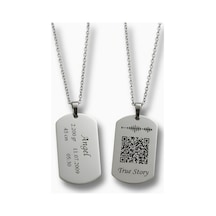 Bezos Qr Kod Ses Kaydı Gümüş Asker Kolyesi Bezos1