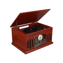 Magicvoice F39 Retro Vintage Çanta Pikap - Cd - Kaset - Radyo - Bluetooth - Aux - Usb Mp3 Çalar Beyaz - Çok Renkli