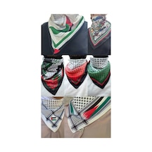 ALDAIYR 7 Filistin Temalı Fular 50x50 Unisex Günlük Kullanıma Uygun Puşi Şal Kefiye Filistin Bayrakt Çok Renklifl01