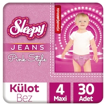 Sleepy Pink Jeans Külot Bez 4 Numara Maxi 30 Adet