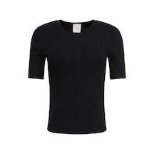 Calvin Klein Hs Varıgated Rıb Nan, Ub1 Siyah Kadın T-shirt