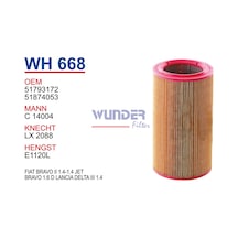 WUNDER WH668 HAVA FİLTRESİ - FİAT BRAVO II 1.4-1.4 JET-BRAVO 1.6