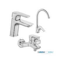 Eca Niobe Banyo + Niobe Eviye + Niobe Lavabo Bataryası Set 3'lü