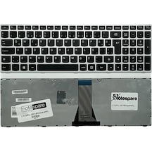 Lenovo Uyumlu Ideapad 500-15ısk 80nt00pvtx, 500-15ısk 80nt00pwtx Klavye Tr Gümüş Gri