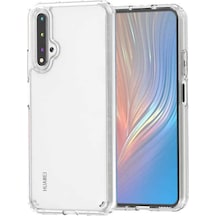 Huawei Nova 5T Kılıf Zore Coss Şeffaf Sert Silikon Kılıf Renksiz