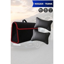 Nissan Teana Uyumlu Koltuk Yastığı Siyah Renk Bagaj Çantası Lüks Model