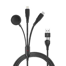 5in1 Şarj Kablo Usb To Type C/lightning/iwatch İle Uyumlu Zr792