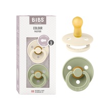 Colour İkili Kauçuk Emzik- Ivory/sage 6+ Ay Çok Renkli