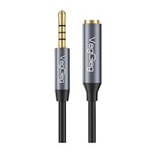 Ayrex 3.5mm Trss Aux Kulaklık Mikrofon Ses Uzatma Kablosu 2 Metre