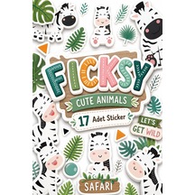 Sevimli Zebra Sticker Seti - 17 Adet Etiket Çıkartma Diğer