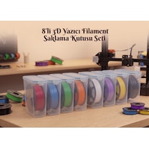 3d Yazıcı Filament Saklama Kabı Seti Hava Sızdırmaz Contalı 4.5 Lt 8'li Set Mab-179