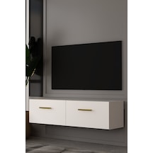 120dhdtda2ba Eros Duvara Monte Tv Sehpası Beyaz-altın