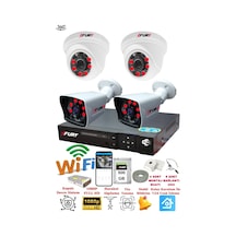 Fury 4 Kameralı 5mp 3.6mm Lens 2mp Görüntü 6 Atom Led Gece Görüşlü Full Hd Güvenlik Kamerası 251412 500gb