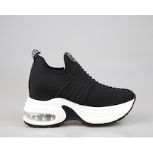 Guja 25y300-8 Dolgu Topuk Siyah Kadın Sneakers Siyah