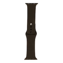 Apple Watch Uyumlu  42mm Band Serisi Klasik Kordon Silikon Strap Kayış - Olive Green