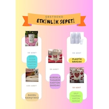 Yeni Parti Etkinlik Piknik Set 50 Er Adet, Karton Bardak Set,plastik Bardak Set,karıştırıcı 1