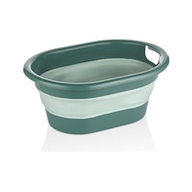 Qlux L-00959-3 Katlanabilir Sepet 18 Lt - Yeşil- 8'li Paket