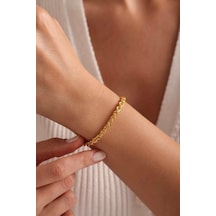 14 Ayar Altın Halat Bileklik 4.25 Mm Sarı Altın