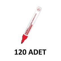 120 Adet 1664k Doldurulabilir Yazı Tahtası Kalemi Yuvarlak Uç Kırmızı Kırmızı