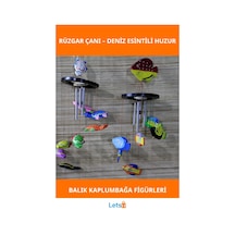 Ahşap Deniz Hayvanları Figürlü Melodik Rüzgar Çanı 1 Adet