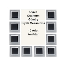 Ovivo Quantum Gümüş Siyah Mekanizma 10 Adet Anahtar