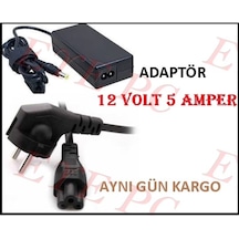12 Volt 5 Amper Priz Tipi Plastik Adaptör