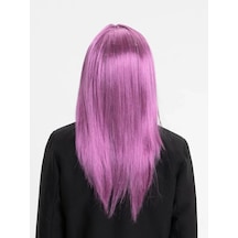 Cesur Rose Pembe Düz Kesim Uzun Peruk 1 Adet Çok Renkli