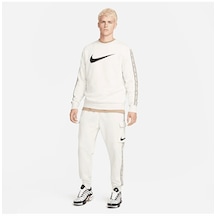 Nike Sportswear Repeat Swoosh Fleece Cargo Erkek Krem Eşofman Altı Dx2 001