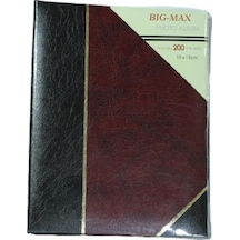Big-Max 46200 10 x 15 CM 200'lük Çift Renkli Deri Fotoğraf Albümü