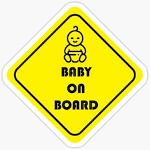 Baby On Board Arabada bebek var Oto Sticker Etiket 19CM md25