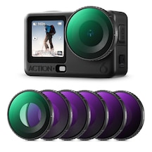 K&f Concept Djı Action 6 Uyumlu Filtre Seti / Cpl Nd8 Nd16 Nd32 Nd64 Nd256 Vidalı
