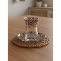 Topkapı 6 Kişilik Çay Seti, French Press Hediyeli, 9 Farklı Osmanlı Desenli Çay Bardağı Takımı 6, Topkapı Kır Diğer