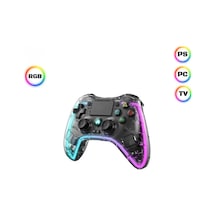 Ape Rgb Gamepad Oyun Kolu Şeffaf 1000 Mah Kablosuz Ps3-ps4-tv-pc-ios Uyumlu Wirelles