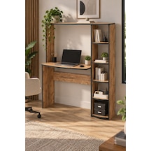 Sulorahome Kitaplıklı Çalışma Masası Kahverengi Atlantik Çam