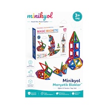 Manyetik Bloklar 56 Parça Eğitici Ve Yaratıcı Yapı Seti 3d Stem Oyuncağı 3+ Yaş 2