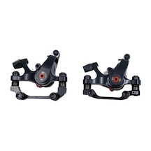 Raptor Dual Piston Mekanik Disk Fren Kaliperi Ön Arka Siyah Elektrikli Bisiklet Performan Kaliper Siyah